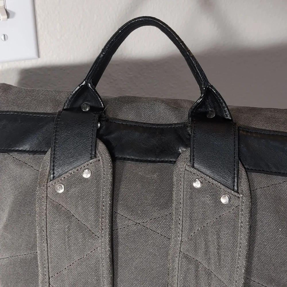 Timbuk2 Charcoal and Black Men's Backpack Trailer Casual Leather Canvas
